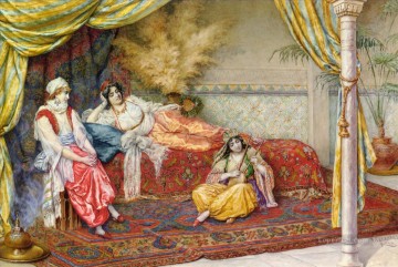 A Musical Interlude F A Ferraresi Arabs Oil Paintings